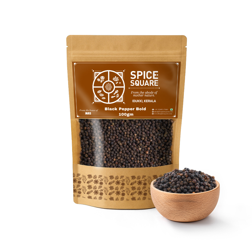 Black Pepper Bold काली मिर्च - Spice Square Premium Quality