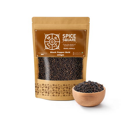 Black Pepper Bold काली मिर्च - Spice Square Premium Quality